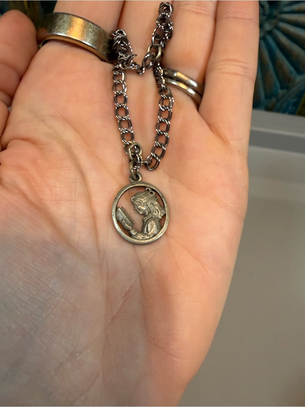 Vintage American Girl Club and Historical Society starter charm bracelet